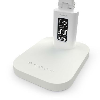 Hämardatav laetav puutetundlik LED-laualamp ekraaniga LED/7,5W/1200 mAh 3000/4000/5700K CRI 90 valge