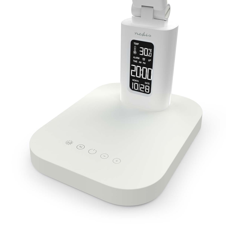 Hämardatav laetav puutetundlik LED-laualamp ekraaniga LED/7,5W/1200 mAh 3000/4000/5700K CRI 90 valge