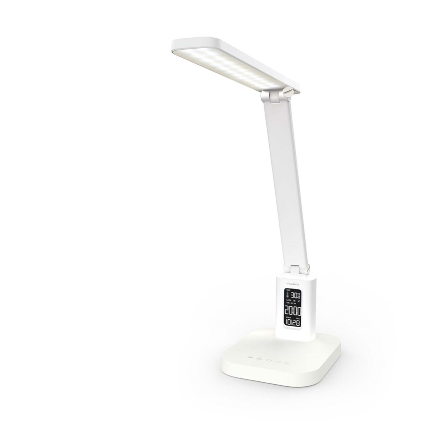 Hämardatav laetav puutetundlik LED-laualamp ekraaniga LED/7,5W/1200 mAh 3000/4000/5700K CRI 90 valge