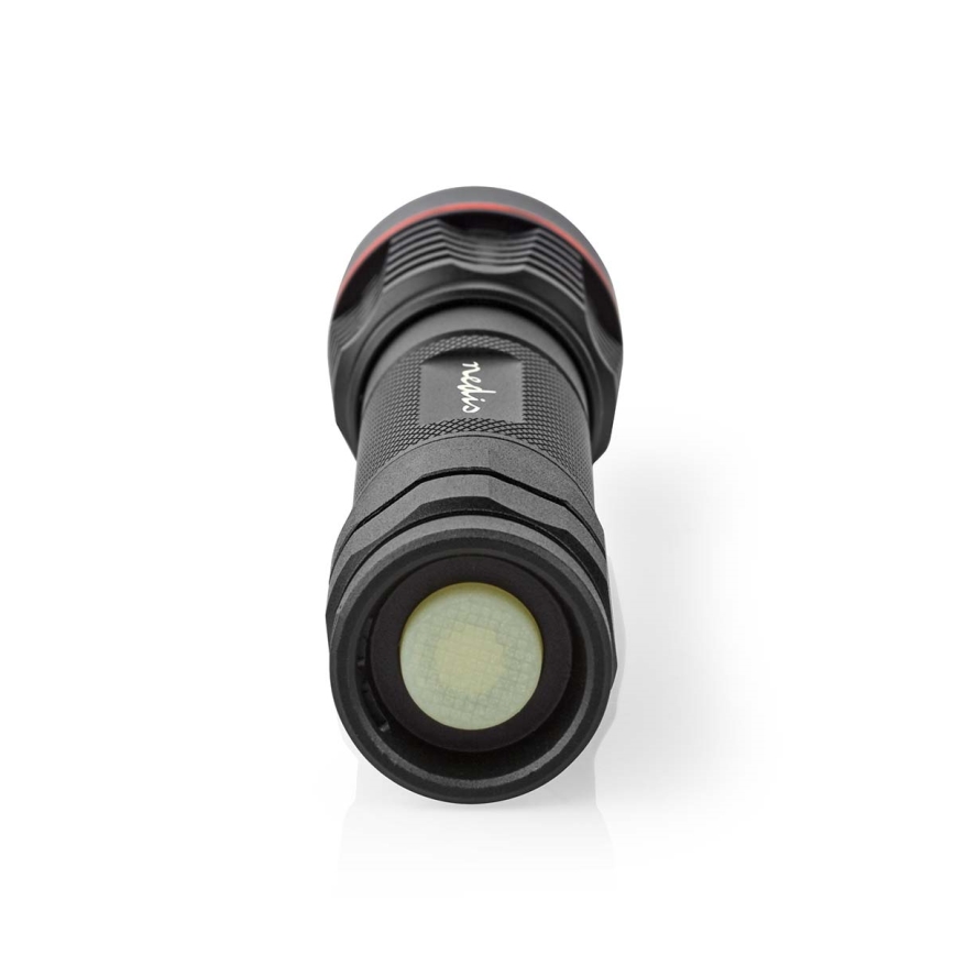 LED hämardatav laetav alumiiniumist taskulamp LED/10W/5V 2200 mAh IPX7 must