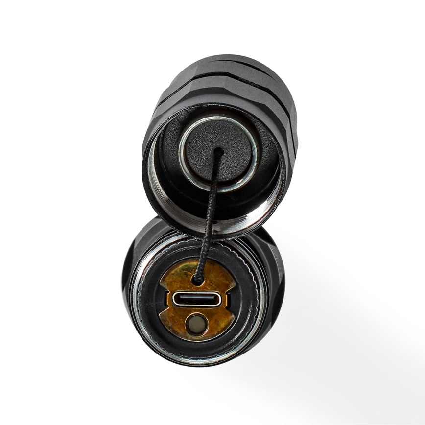 LED hämardatav laetav alumiiniumist taskulamp LED/10W/5V 2200 mAh IPX7 must