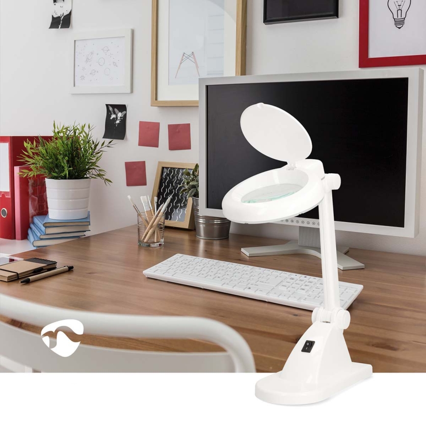 LED Laualamp suurendusklaasiga LED/6W/230V valge