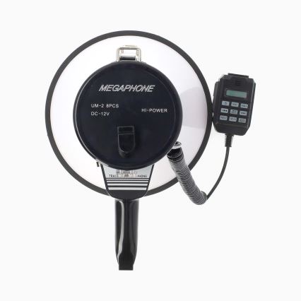 Megafon välise mikrofoniga USB 25W/8xC valge/must