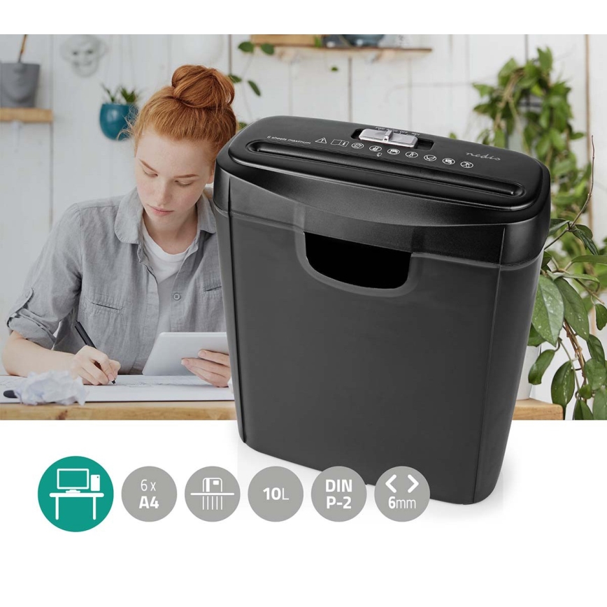 A4-paberihävitaja, mahutavus 10 l, 230 V, must