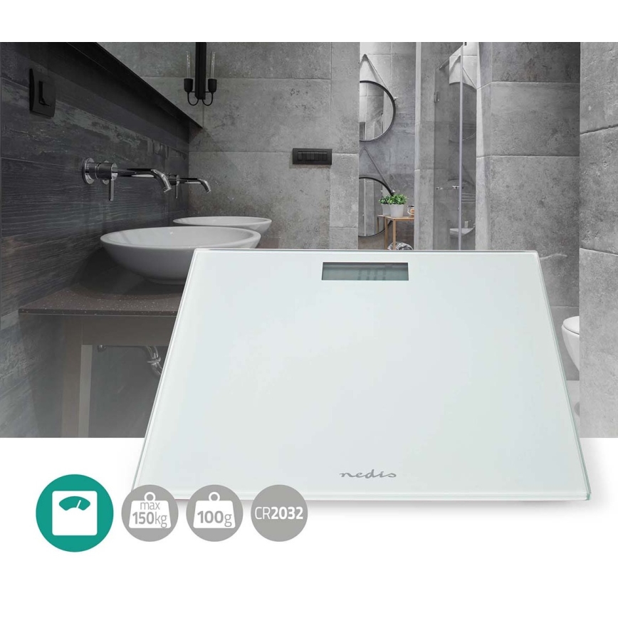 Digitaalne isiklik kaal 1xCR2032 valge