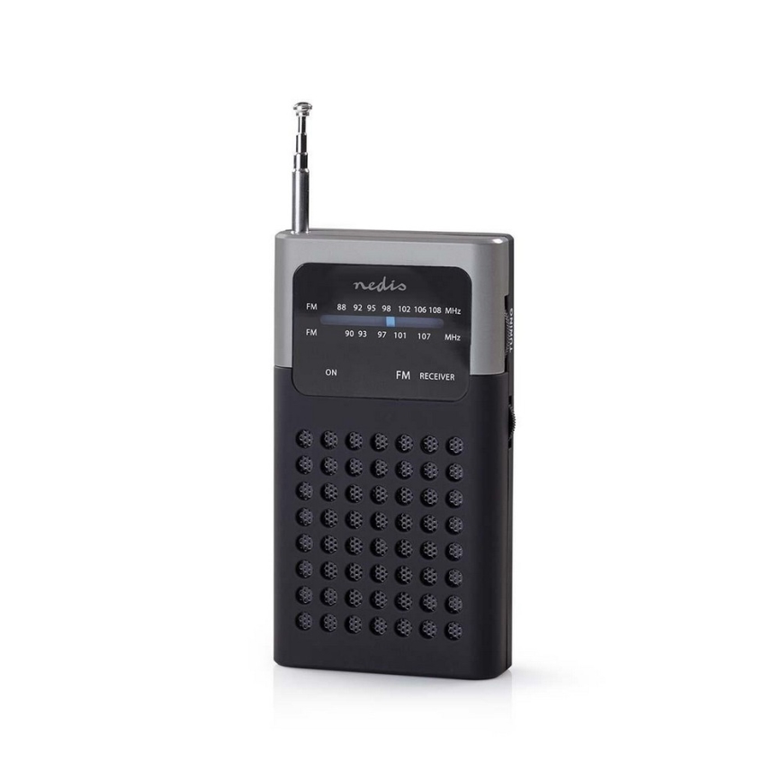Nedis RDFM1100GY - Tasku FM raadio 1,5W/2xAAA