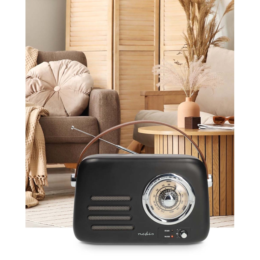 FM retro-raadio 3W/5V 1500 mAh