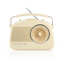 Nedis RDFM5000BG - FM raadio 4,5W/230V beež