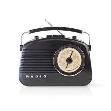 Nedis RDFM5000BK - FM raadio 4,5W/230V must