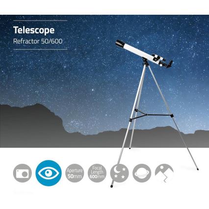 Teleskoop 50x600 mm statiiviga