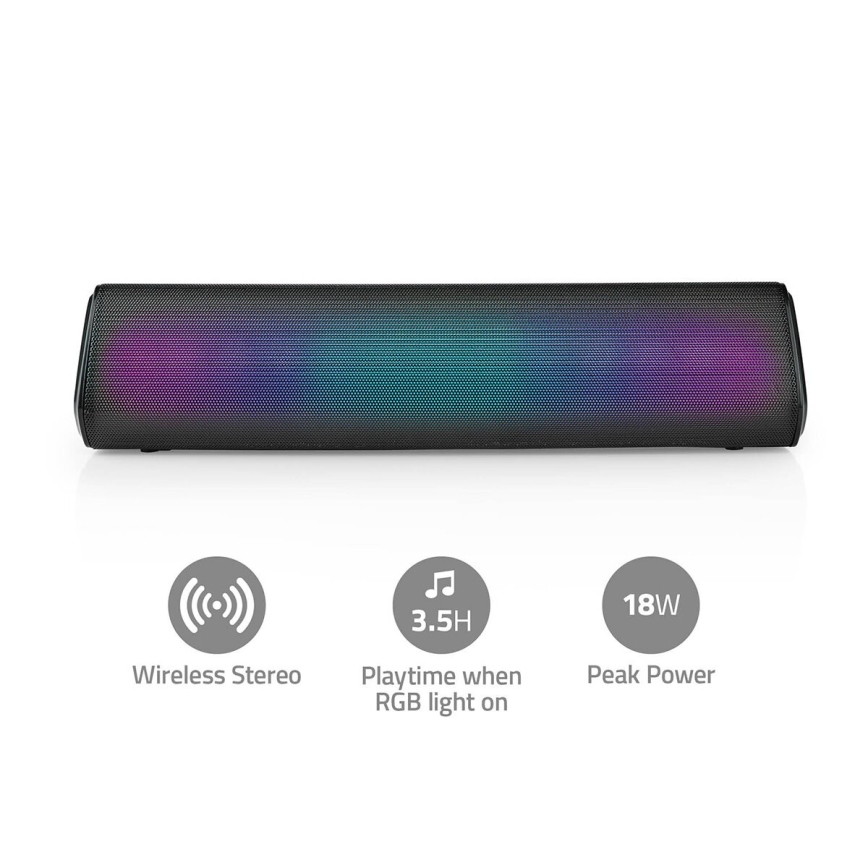 LED RGB Laetav kõlar 18W/1200 mAh