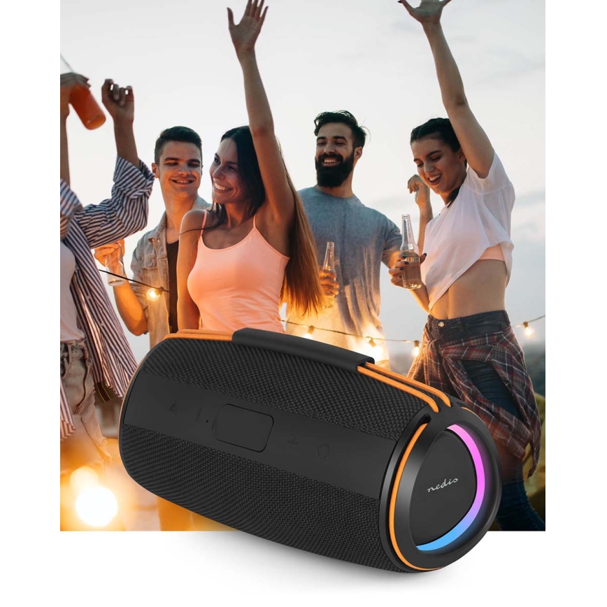 Laetav LED-kõlar 60W/2000 mAh IPX4 must