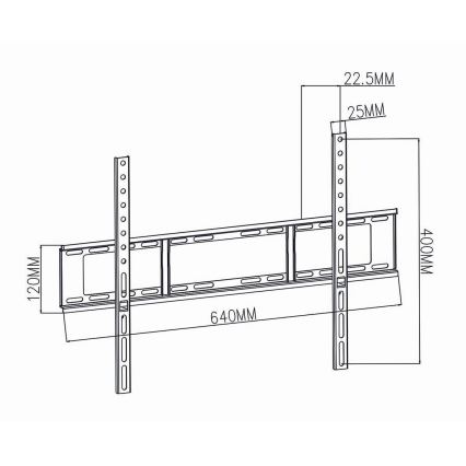 Nedis TVWM1051BK - TV Seinakinnitus 37-70” max. 35 kg