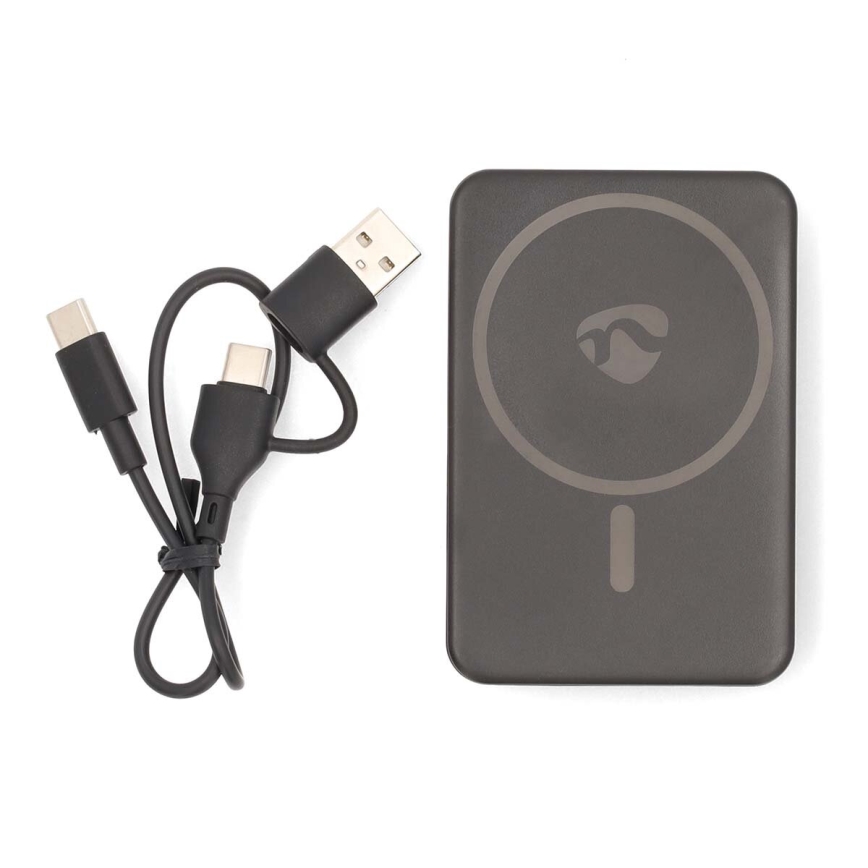 Akupank 2in1  juhtmevaba laadimisega MagSafe 5000 mAh must
