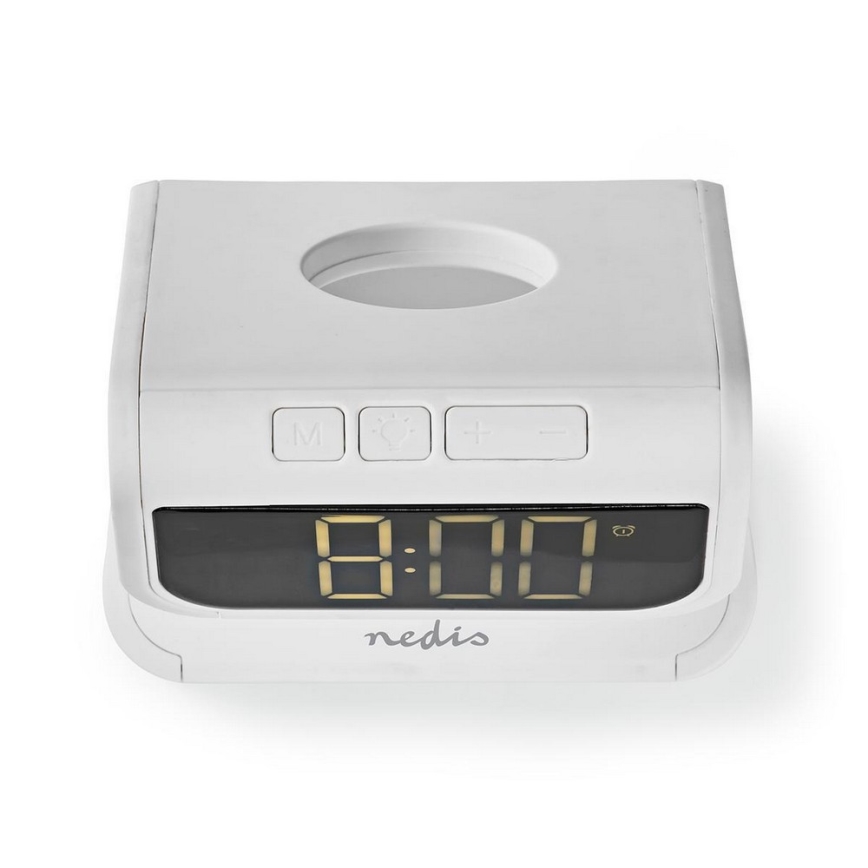 Äratuskell juhtmevaba laadijaga LED/10W/230V valge