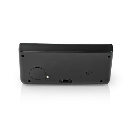 Äratuskell LCD ekraaniga ja juhtmevaba laadija 15W/230V + 1xCR2032 must