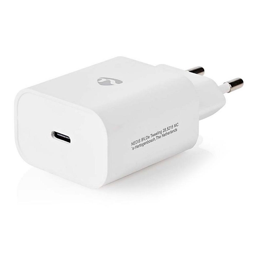 Nedis WCPD30W102WT - Laadimisadapter USB-C Power Delivery 30W/230V valge