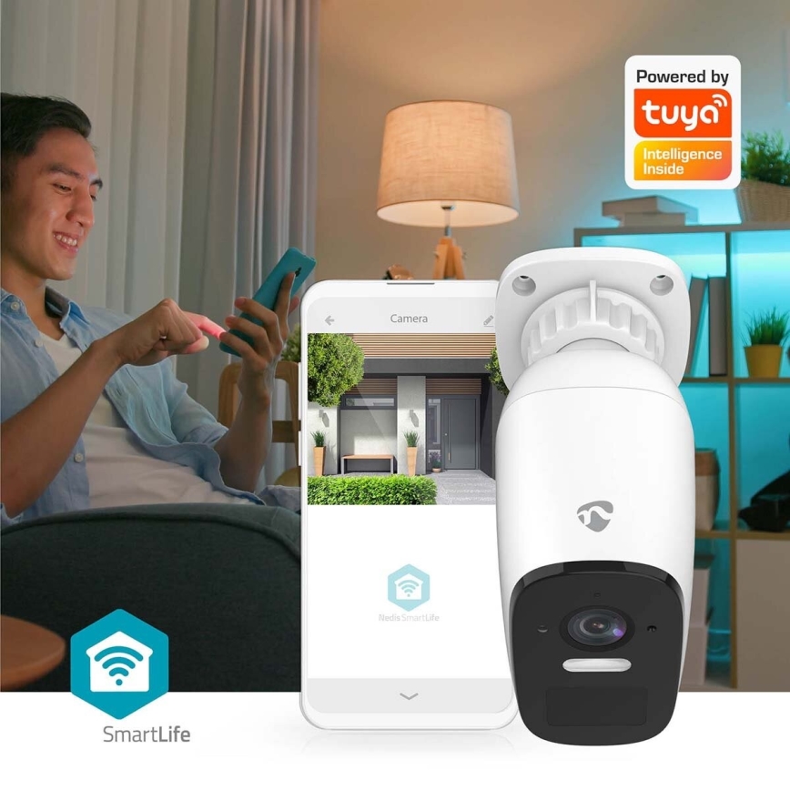 Nutikas väli laetav kaamera anduriga SmartLife 4MP Quad HD 1440p 5V/5200mAh Wi-Fi Tuya IP66