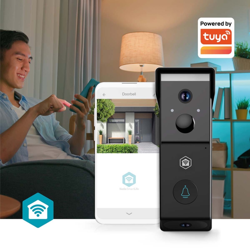 Video-uksekell liikumisanduriga SmartLife 4400 mAh 2x Full HD 1080p IP54 Wi-Fi Tuya