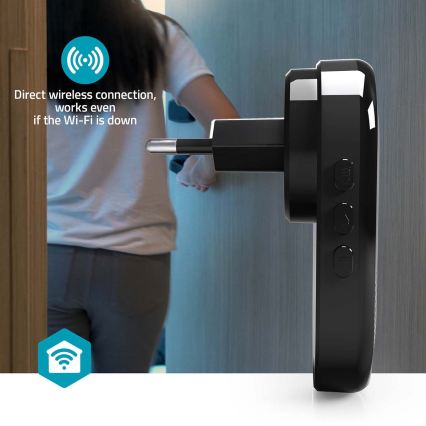 Gong uksekellale SmartLife Wi-Fi, must