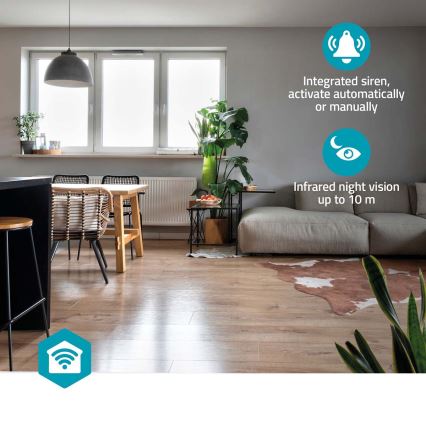 Smartlife nutikaamera 5 V, 3 MP, Full HD 1296p, Wi-Fi, Tuya