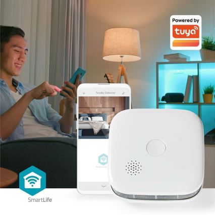 KOMPLEKT 3x Suitsuandur SmartLife 3V/1xCR123A Wi-Fi Tuya
