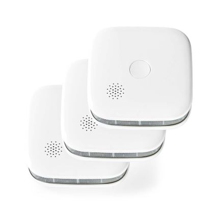 KOMPLEKT 3x Suitsuandur SmartLife 3V/1xCR123A Wi-Fi Tuya