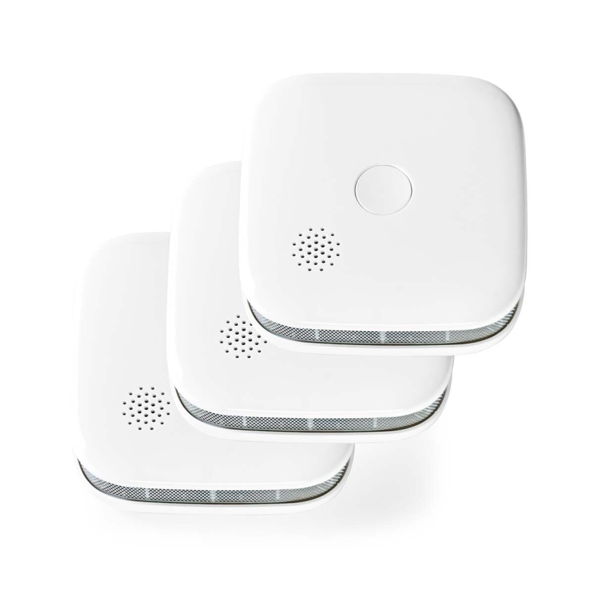 KOMPLEKT 3x Suitsuandur SmartLife 3V/1xCR123A Wi-Fi Tuya