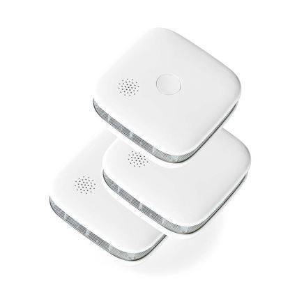 KOMPLEKT 3x Suitsuandur SmartLife 3V/1xCR123A Wi-Fi Tuya
