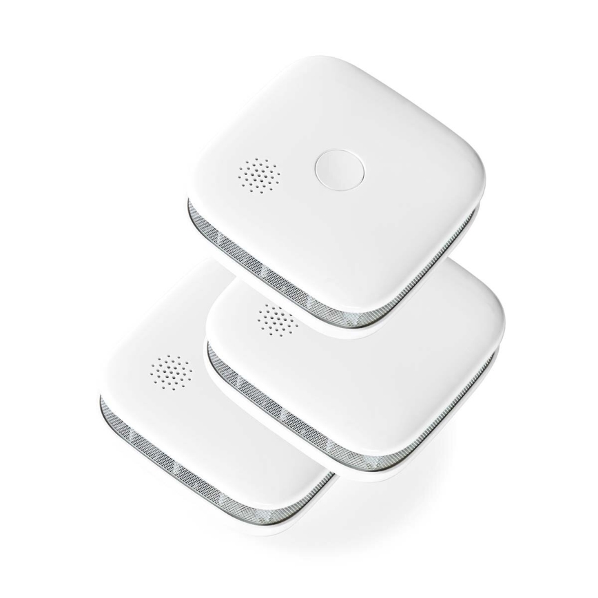 KOMPLEKT 3x Suitsuandur SmartLife 3V/1xCR123A Wi-Fi Tuya