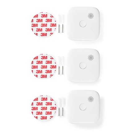 KOMPLEKT 3x Suitsuandur SmartLife 3V/1xCR123A Wi-Fi Tuya