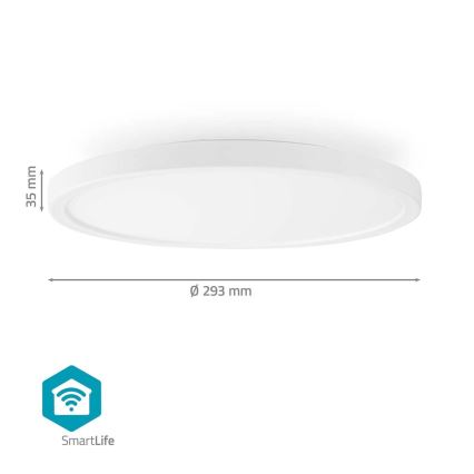 RGBW Hämardatav laevalgusti SmartLife LED/18W/230V 2700-6500K Wi-Fi Tuya