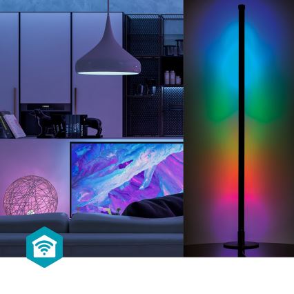 LED RGBIC Hämardatav põrandalamp Smartlife LED/10W/230V 100,5 cm 2700-6500K Wi-Fi Tuya + kaugjuhtimispult