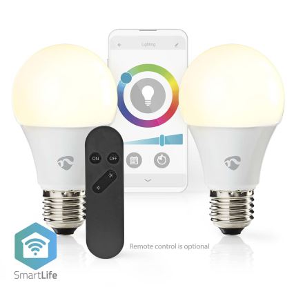 Komplekt 2x hämardatav LED RGBW pirn SmartLife E27/9W/230V Wi-Fi 2700-6500K