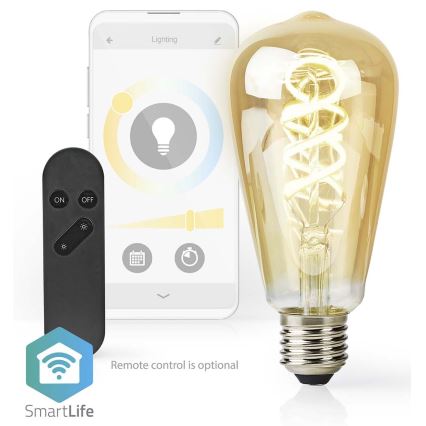 LED Hämardatav pirn ST64 E27/4,9W/230V Wi-Fi 1800-6500K