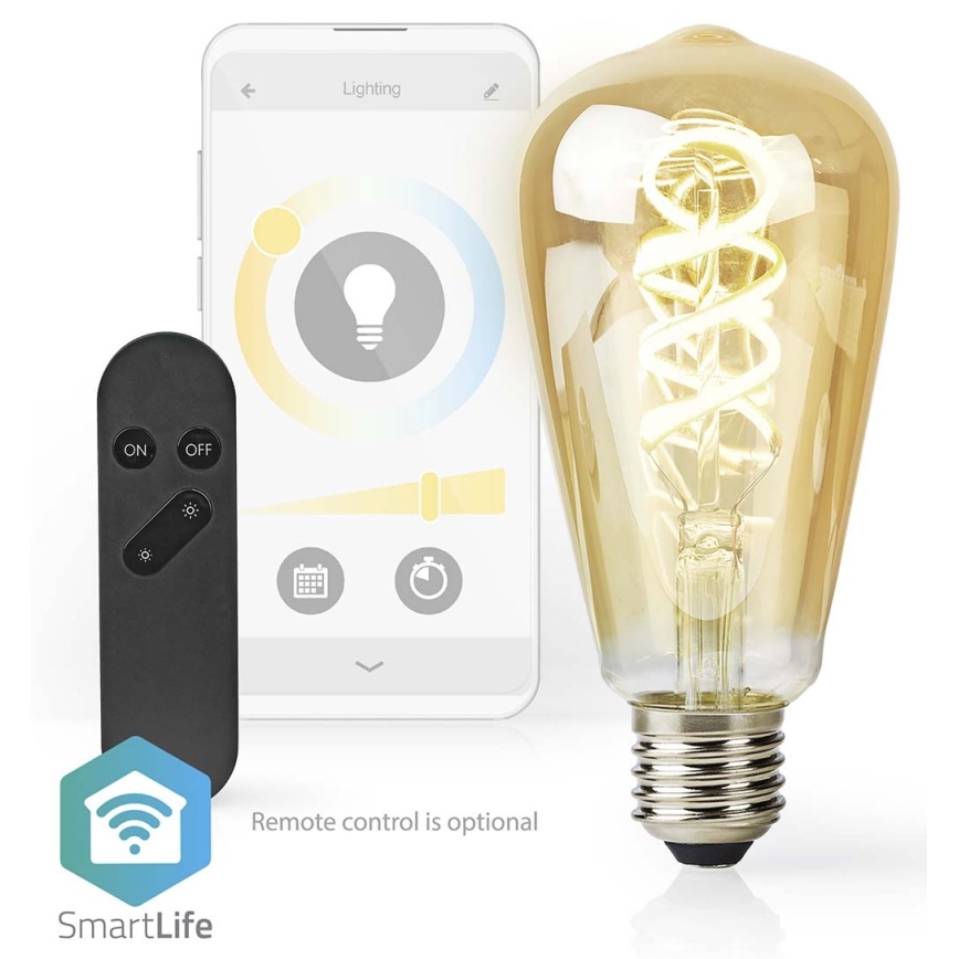 LED Hämardatav pirn ST64 E27/4,9W/230V Wi-Fi 1800-6500K