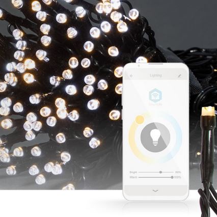 LED jõulutuled 100×LED/8 funktsiooni 15 m IP65 Tuya Wi‑Fi