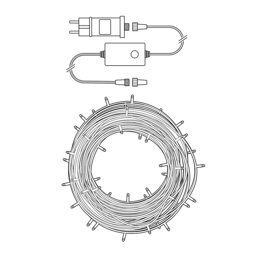 LED jõulutuled 100×LED/8 funktsiooni 15 m IP65 Tuya Wi‑Fi