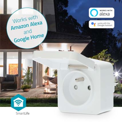 Nutikas pistikupesa 3680W/230V/ Type E/16A Wi-Fi Tuya IP44