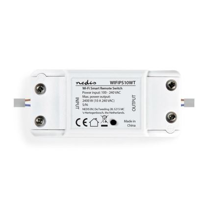 Nedis WIFIPS10WT - Lüliti vooluringi 2500W/230V/17dBm Wifi