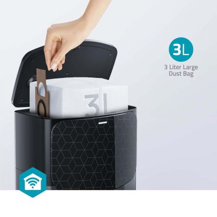 Nutikas robottolmuimeja mopiga SmartLife 5200 mAh Wi-Fi Tuya must + kaugjuhtimispult