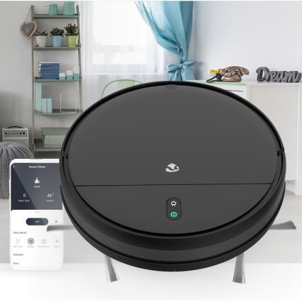 Nutikas robottolmuimeja mopiga 28W/2500 mAh Wi-Fi must + kaugjuhtimispult