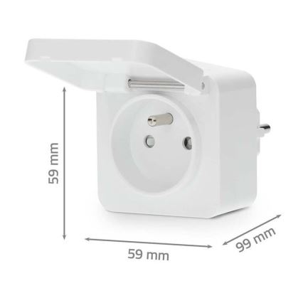 Nutikas pistikupesa Smartlife 3680W/230V/ Type E/16A Wi-Fi Tuya IP44