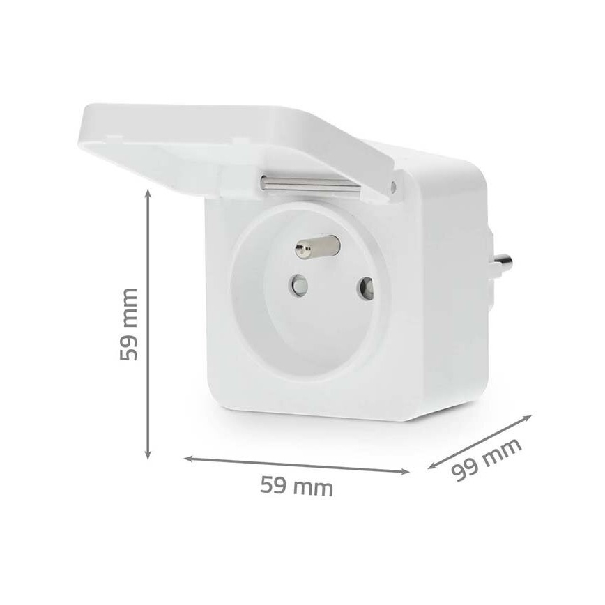 Nutikas pistikupesa Smartlife 3680W/230V/ Type E/16A Wi-Fi Tuya IP44