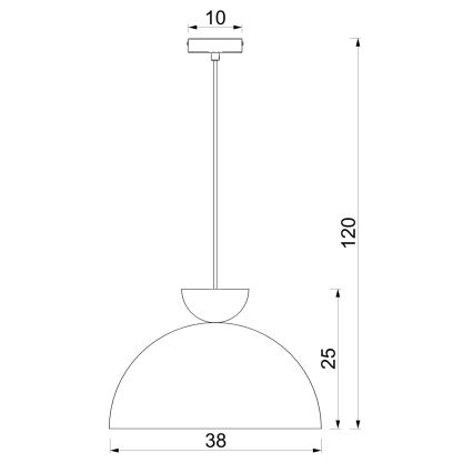 NEVIS kaabliga rippvalgusti 1xE27/15W/230V, läbimõõt 38 cm, kreemivärvi
