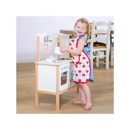 New Classic Toys - Puidust köök lisatarvikutega valge/beež