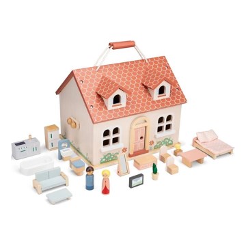 New Classic Toys - Puidust nukumaja punane