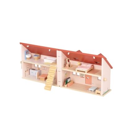 New Classic Toys - Puidust nukumaja punane