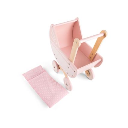 New Classic Toys - Puidust nukuvanker roosa