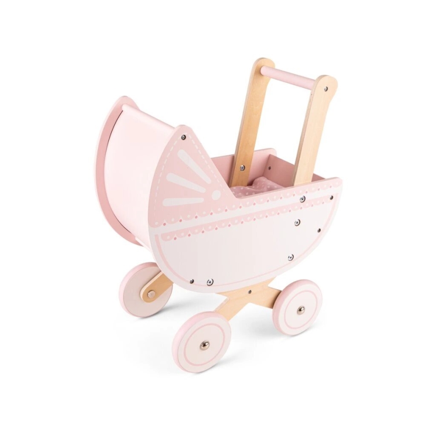 New Classic Toys - Puidust nukuvanker roosa